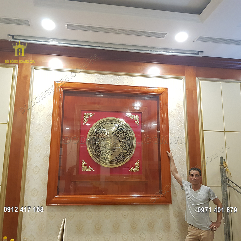 Tranh Mặt Trống G&ograve; H&igrave;nh Bản Đồ Việt Nam 1M55